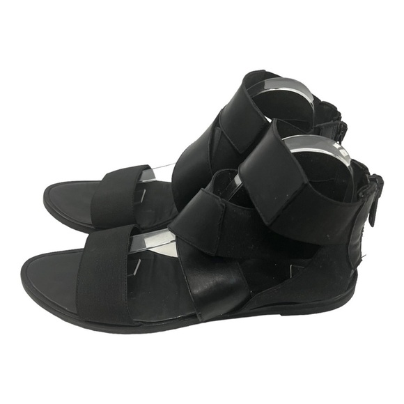 Silent Damir Doma Black Leather Stretch Gladiator Sandals Women’s 38 - Picture 12 of 12